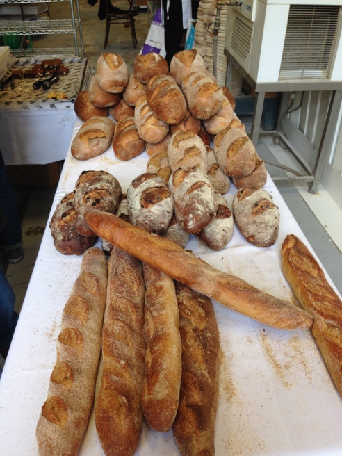 Some of the varieties of bread for sale at St John Bakery